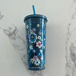 Vera Bradley Travel Tumbler Blue Flowers